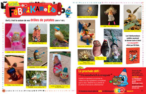 Double page de la rubrique Fabrikamots